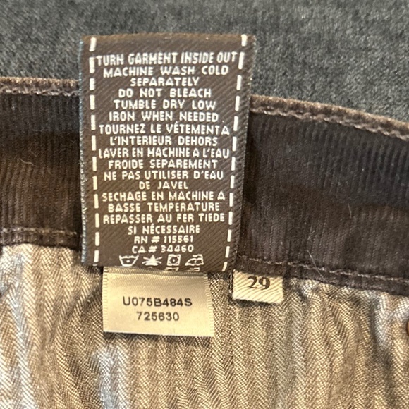 7 for All Mankind Chocolate Brown Bootcut Cords - Size 29 - Picture 13 of 14